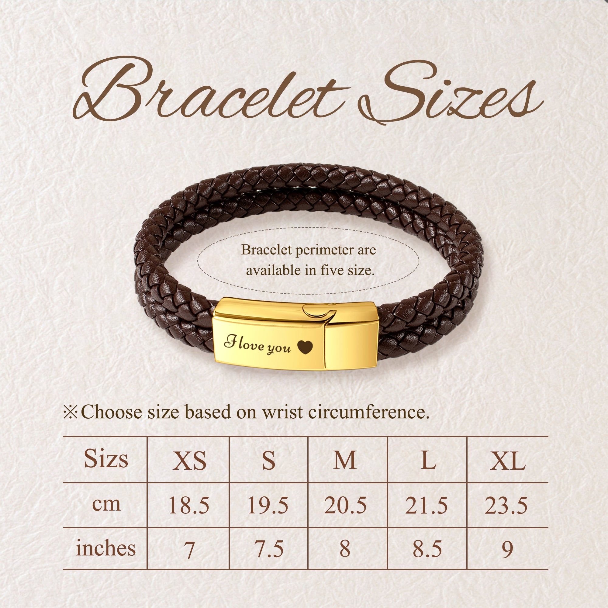 Custom Handwriting Double Strap Leather Bracelet