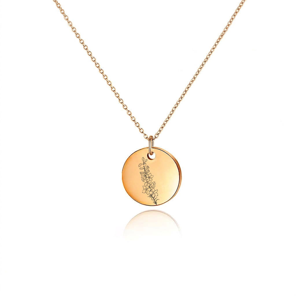 Birth Flower Charm Necklace