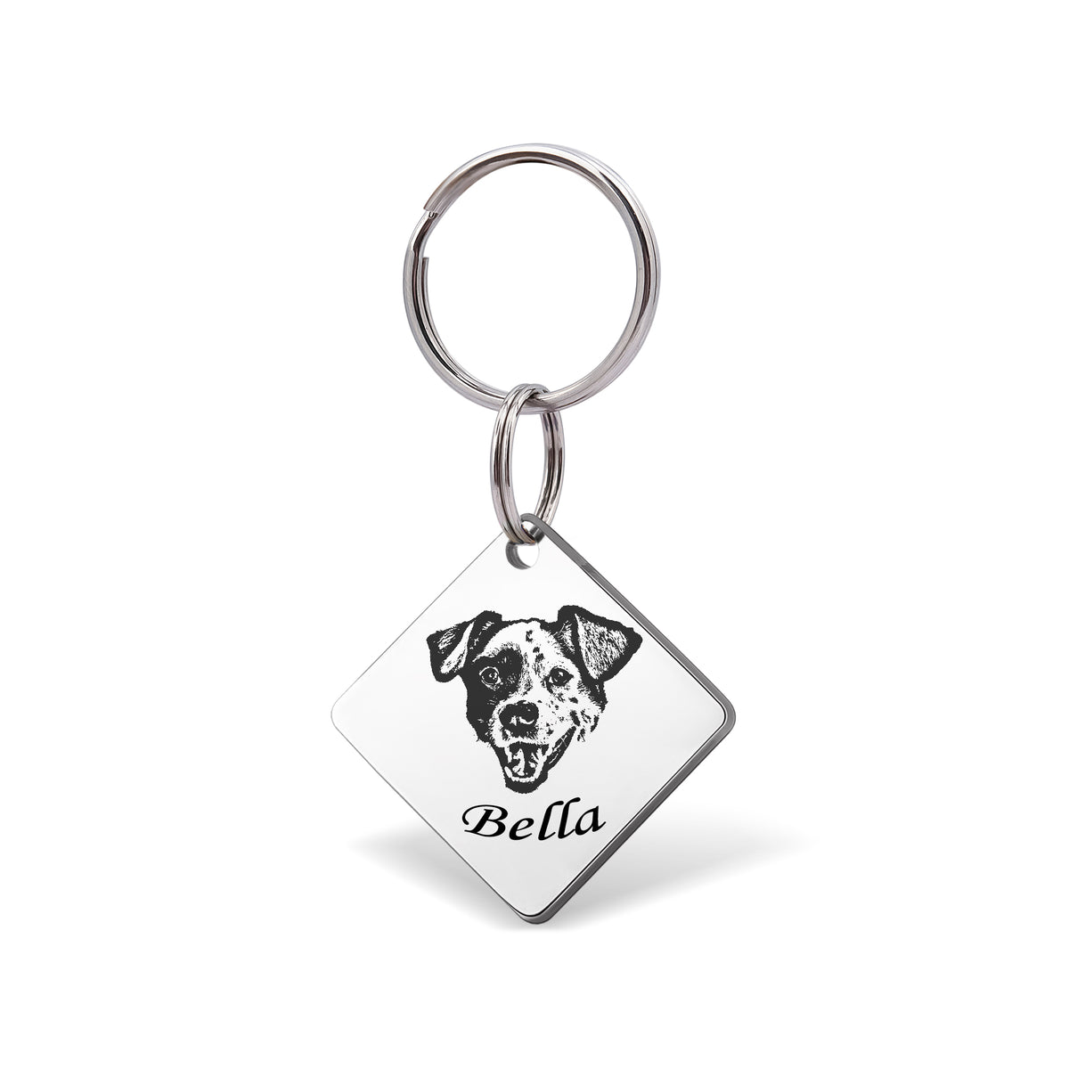 Diamond Pet Portrait Pet ID Dog Tag