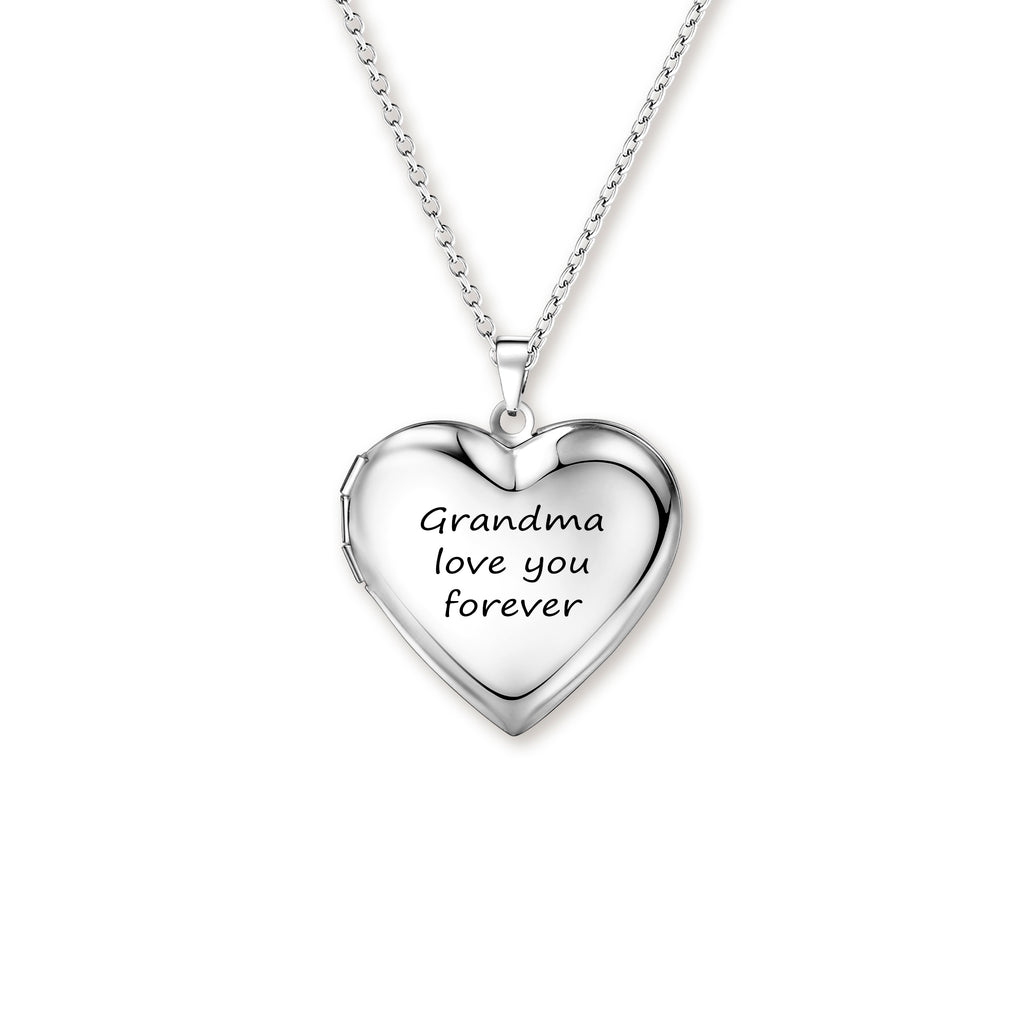 Personalized Heart Photo Locket Necklace