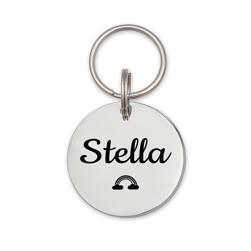 Name and Icon Round Pet ID Dog Tag