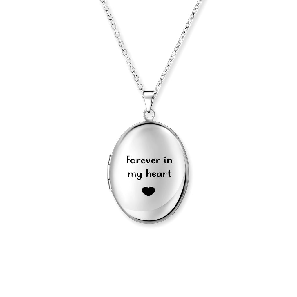 Oval Photo Locket Necklace