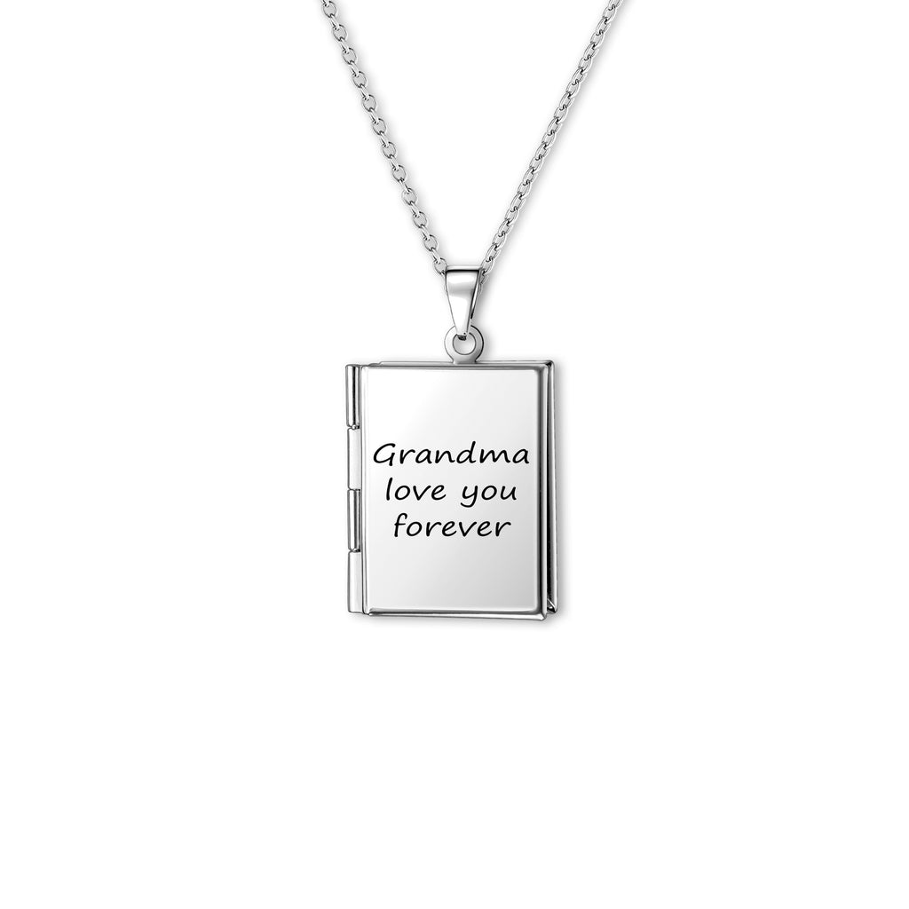 Square Photo Locket Necklace