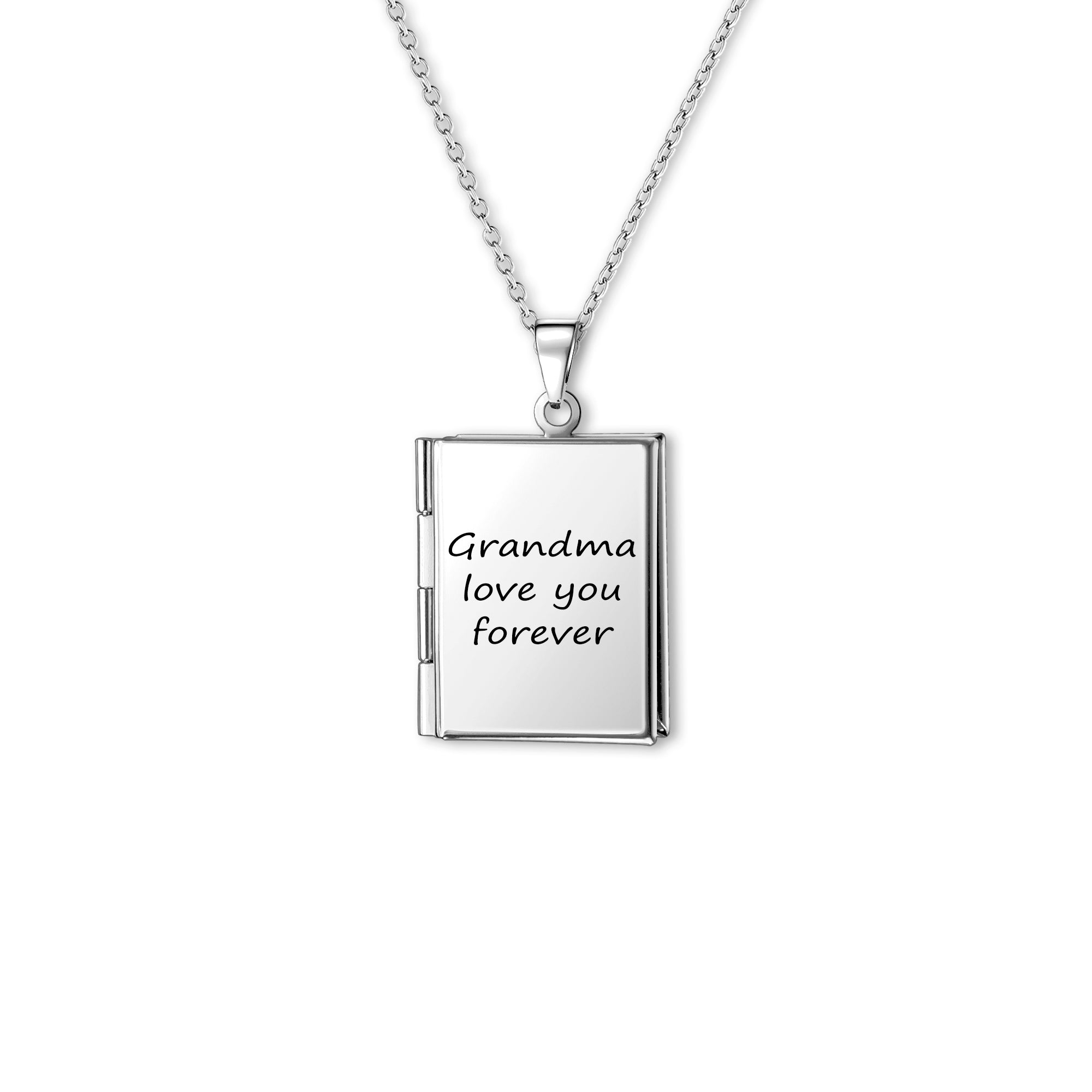 Square Photo Locket Necklace