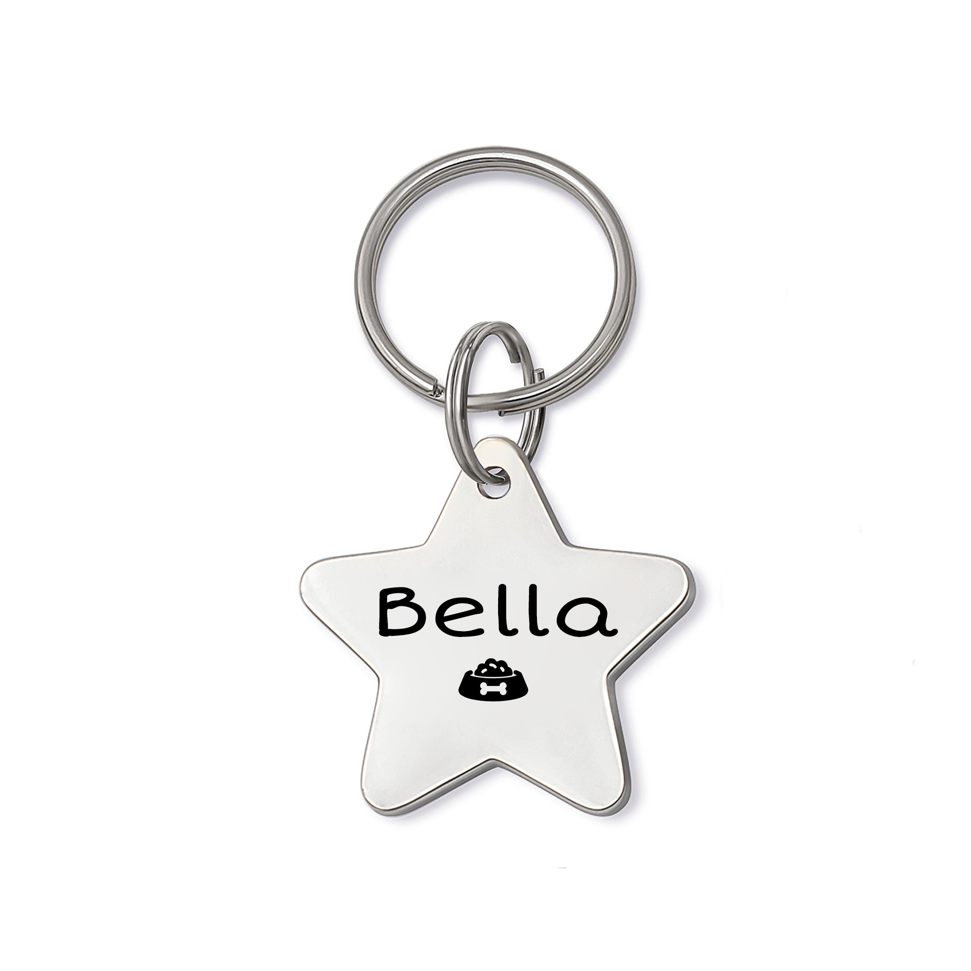 Star Shaped Name and Icon Pet ID Tags