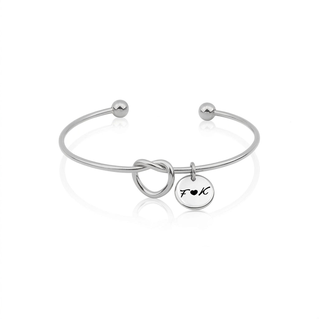 Custom Love Knot Cuff Bangle