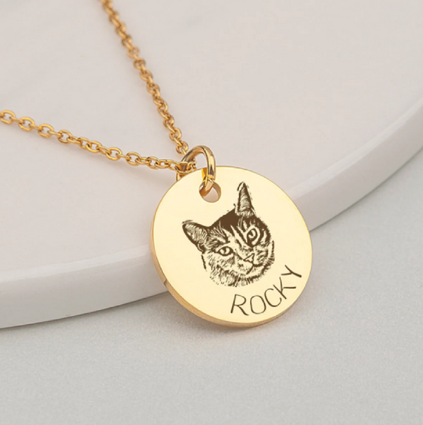 Round Pet Portrait Necklace