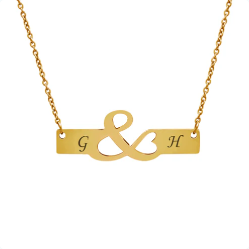 Couple & Bar Necklace