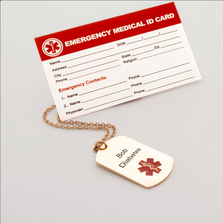 Medical Alert ID Dog Tag