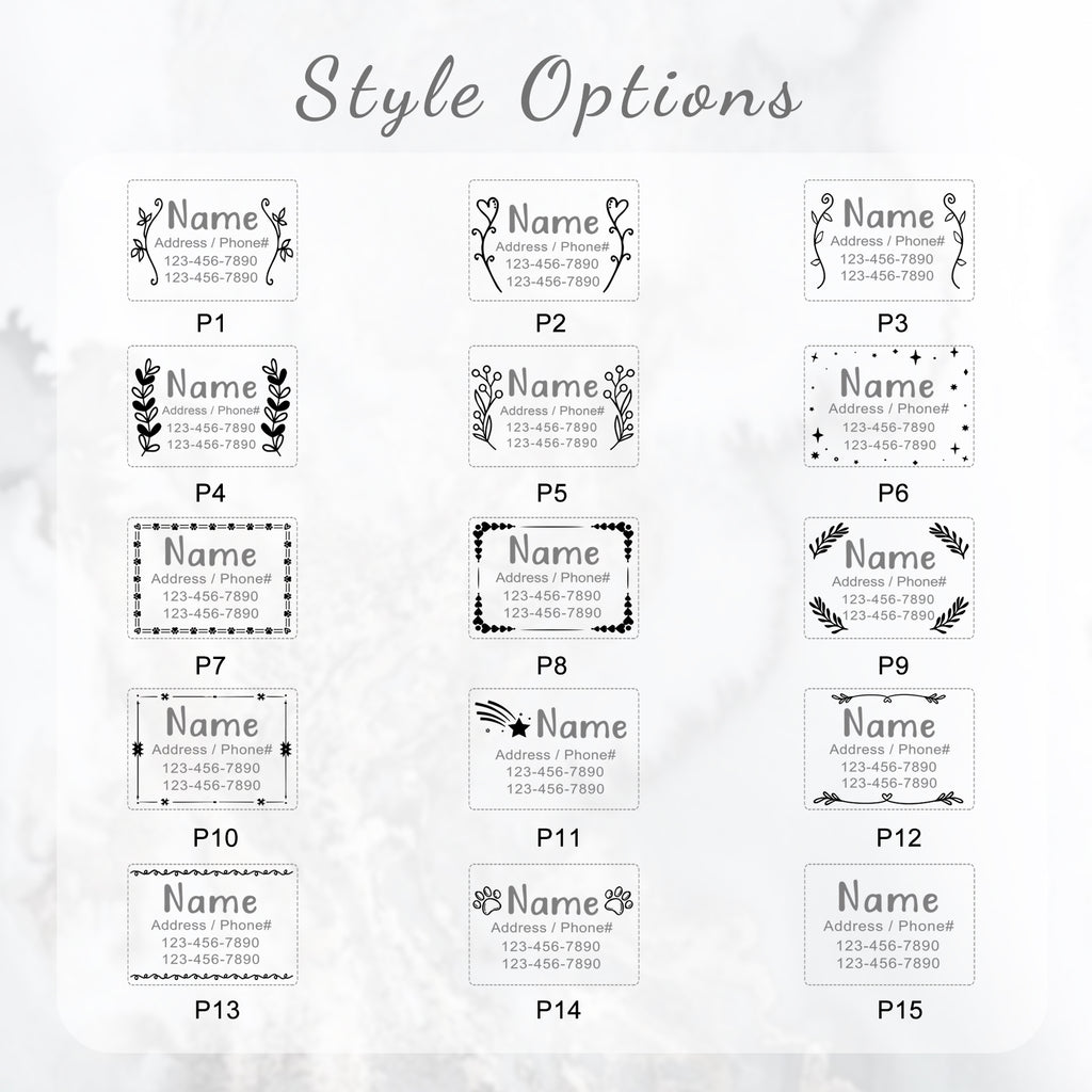 Slide-On Pet ID Tag with Designs