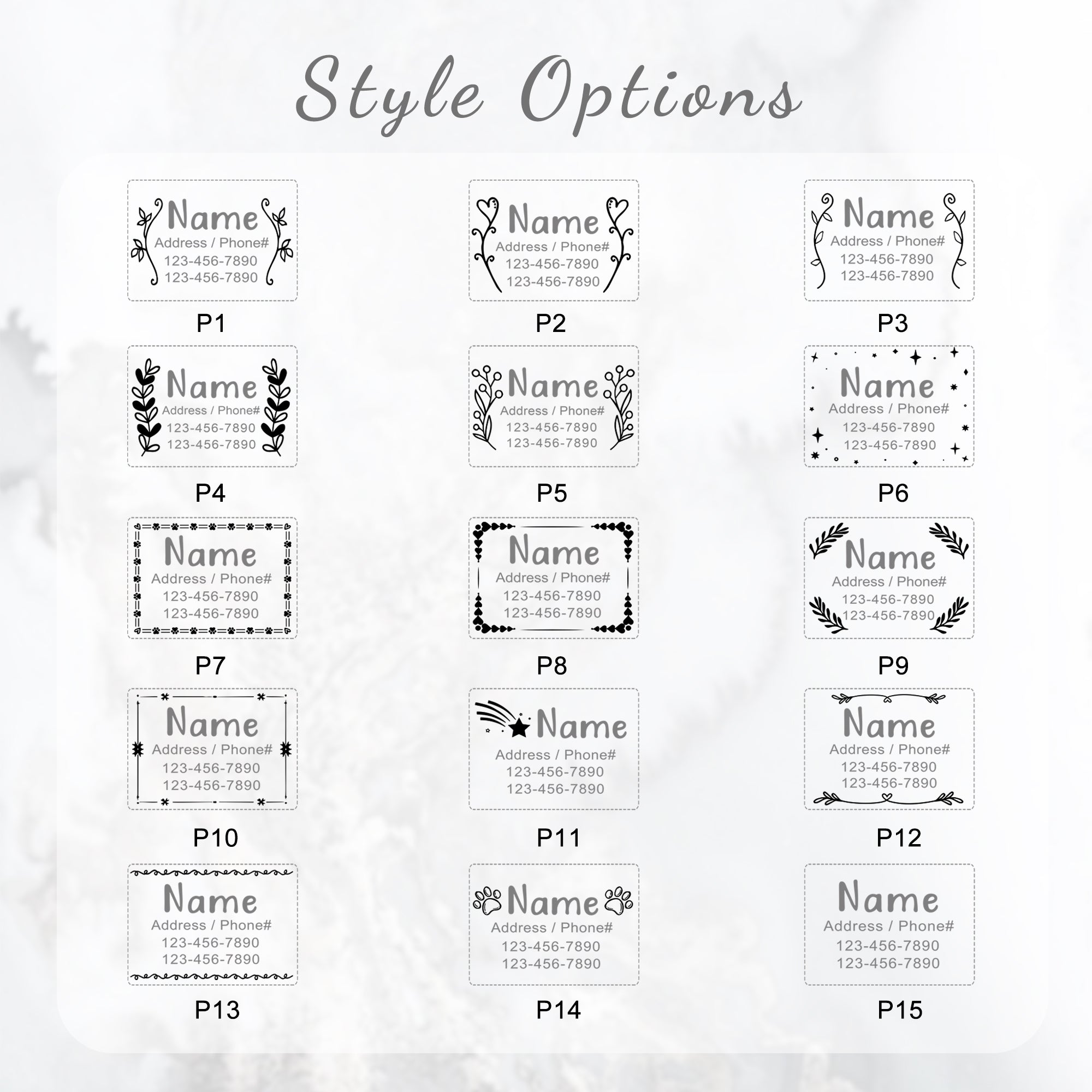 Slide-On Pet ID Tag with Designs
