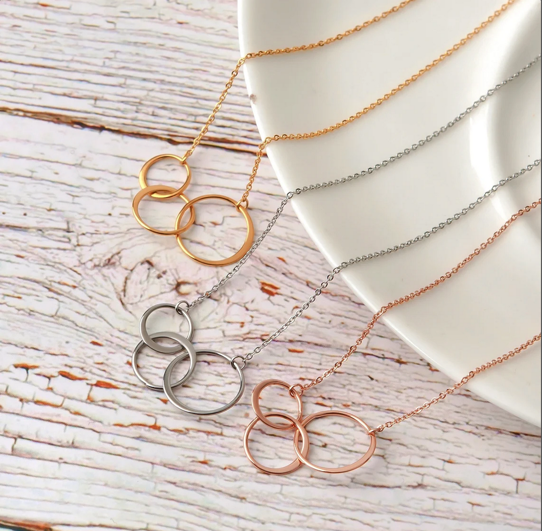 To My Precious Grandma Triple Infinity Necklace Gift Set