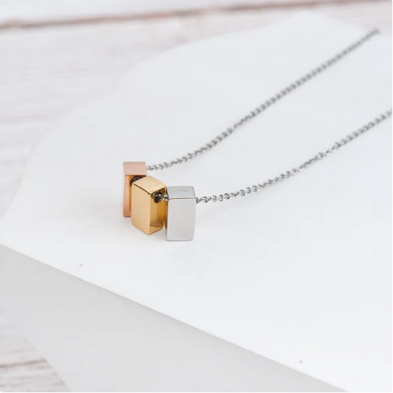 Mother of the Groom Multi Cube Necklace Gift Set