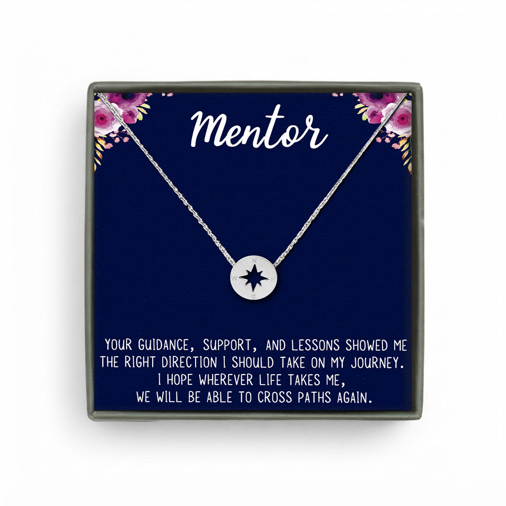 "Mentor" Card and Compass Necklace