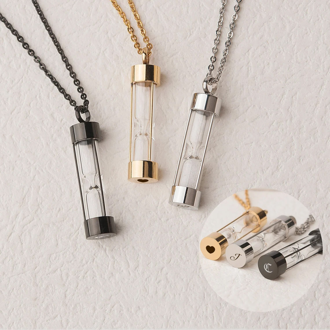 Hourglass Memorial Necklace