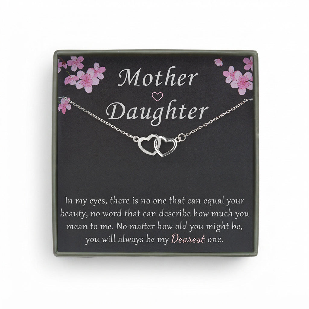 "Mother and Daughter" Card and Infinity Heart Necklace