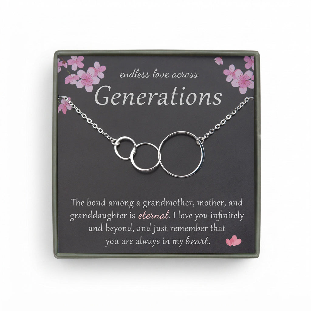 "Endless Love Across Generations" Card and Interlocking Necklace