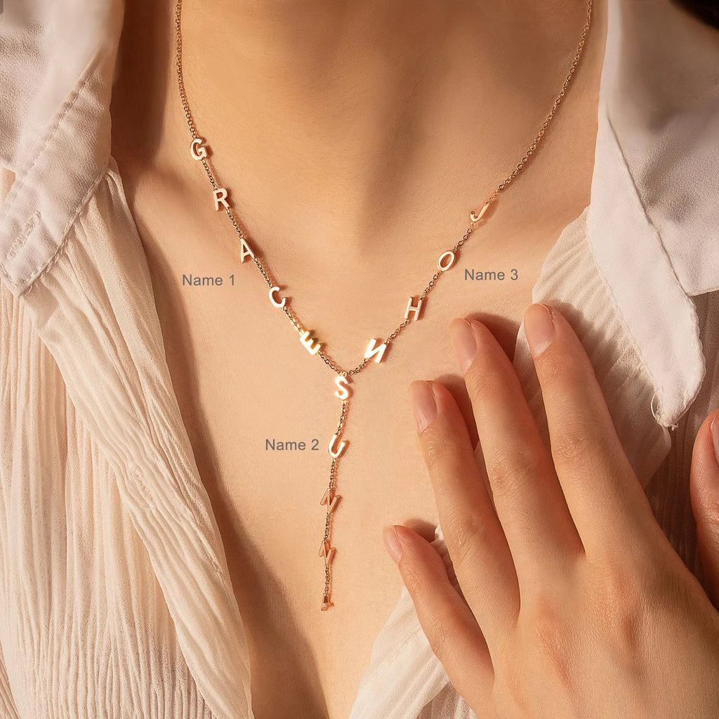 Custom Lariat Name Necklace