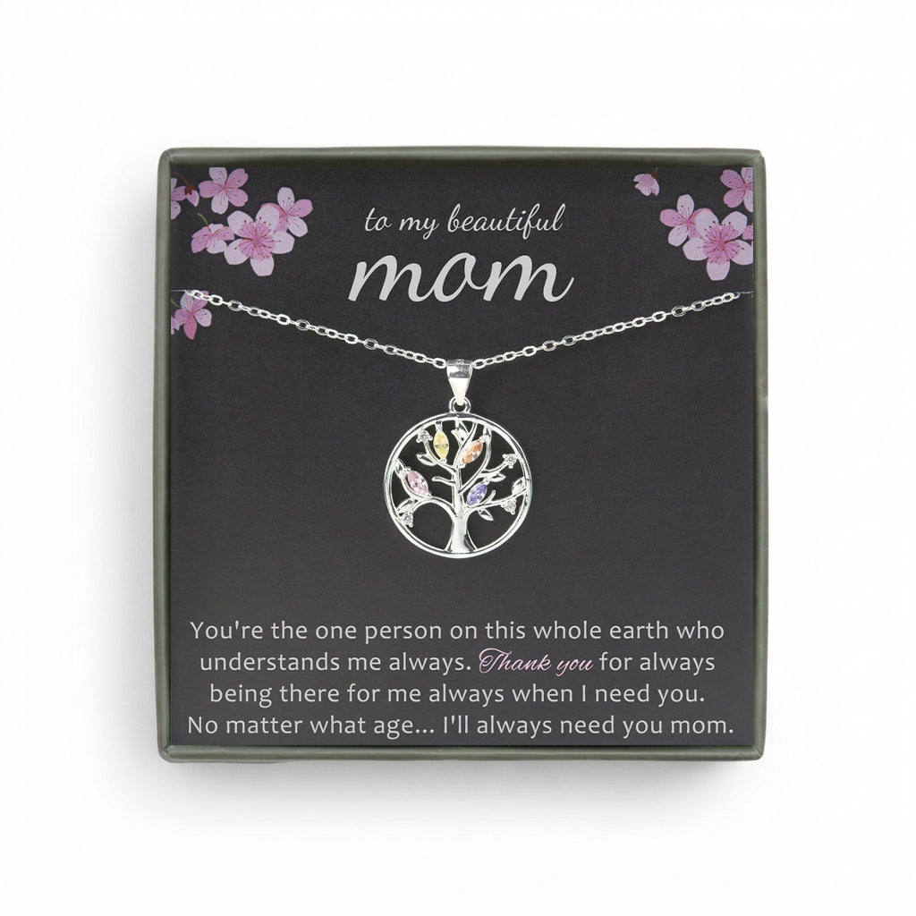 "To My Beautiful Mom" Card and Crystal Tree of Life