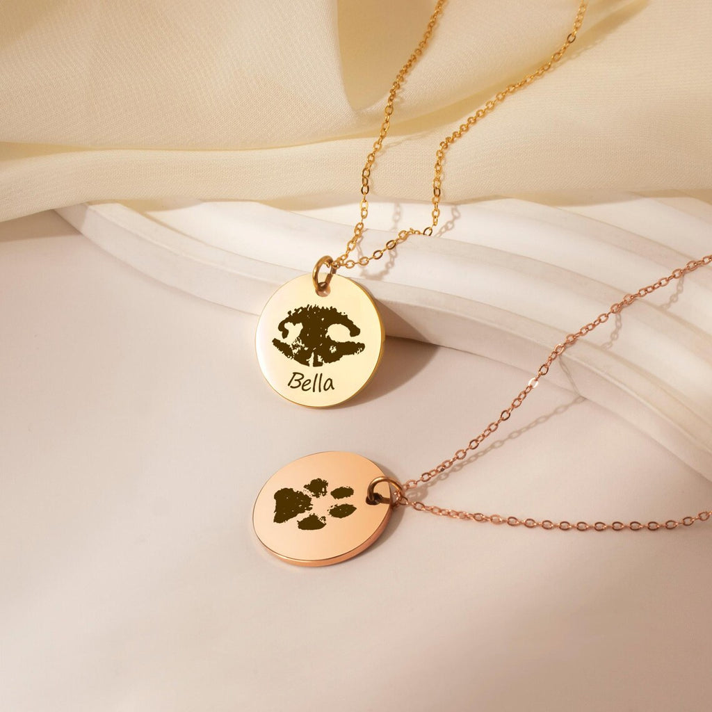 Paw Print - Nose Print Memorial Necklace