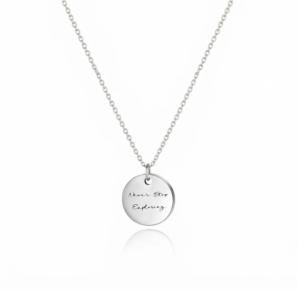 "Never Stop Exploring" Compass Necklace