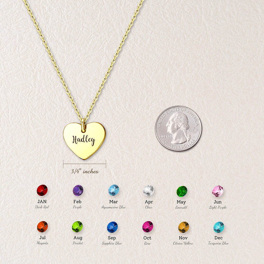Personalized Heart Necklace