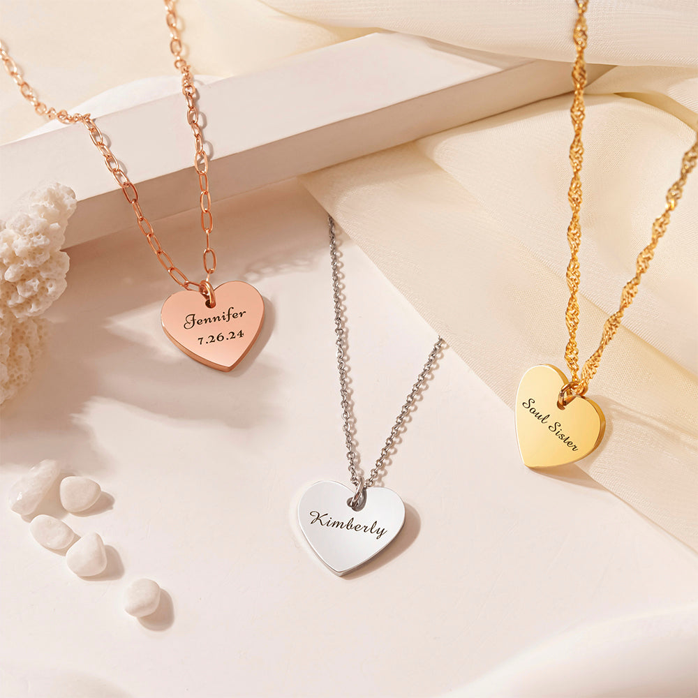 Personalized Heart Necklace