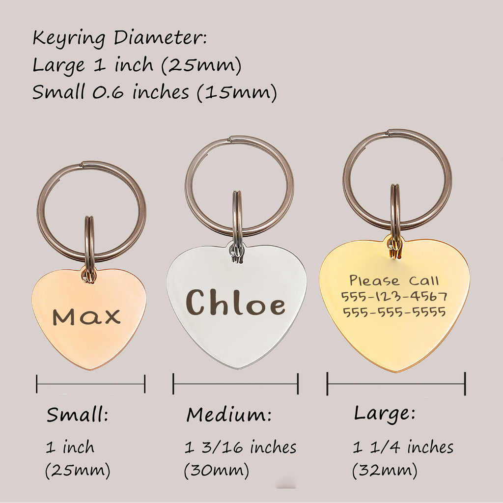 Heart Pet ID Dog Tag