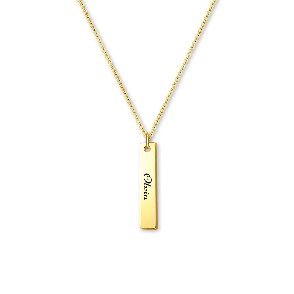 Vertical Bar Name Necklace