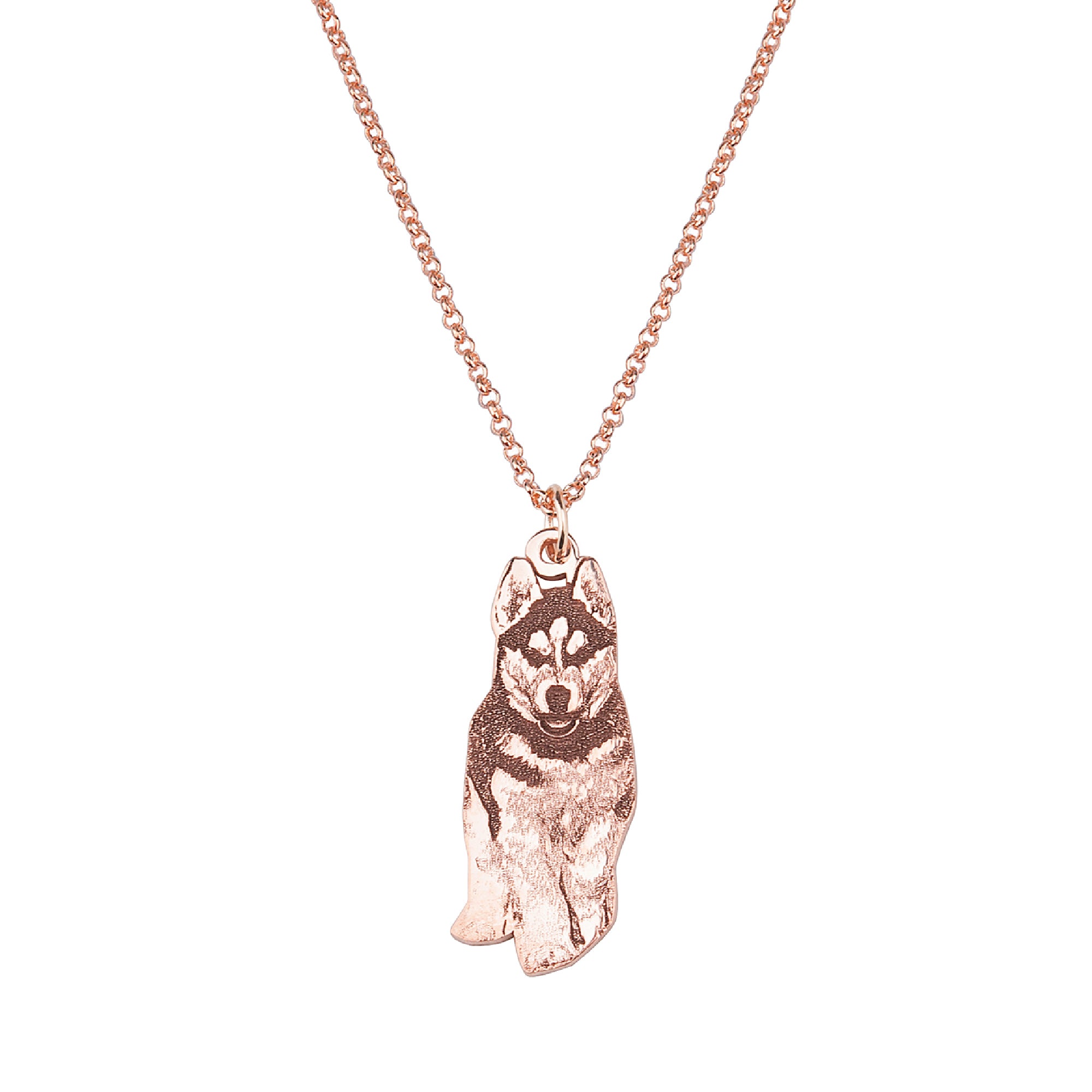 Custom Pet Portrait Sterling Silver Necklace