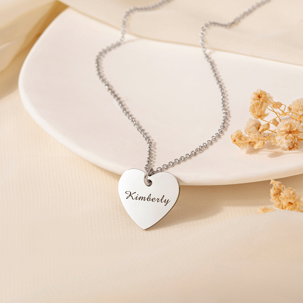 Personalized Heart Necklace