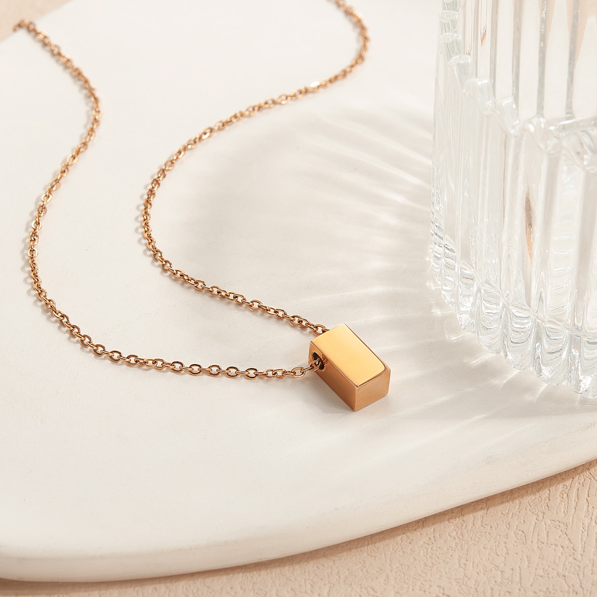 To My Beautiful Daughter Cube Necklace Gift Set