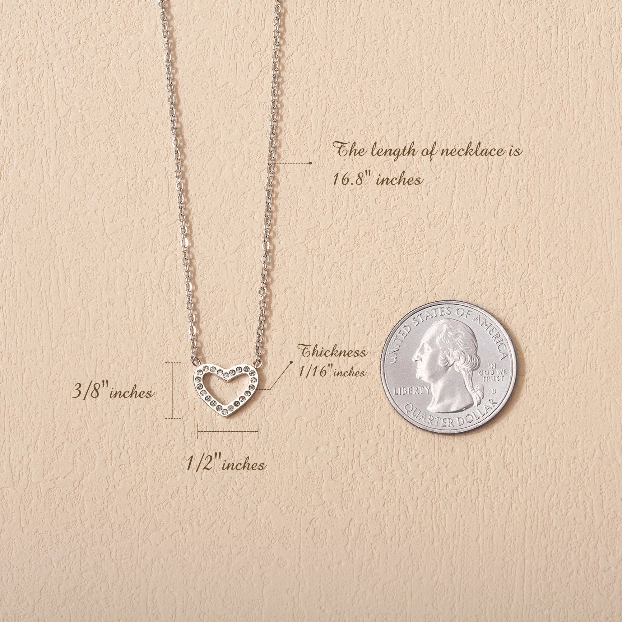 "For my Beautiful Girlfriend" Valentine's Day Card and Heart Necklace