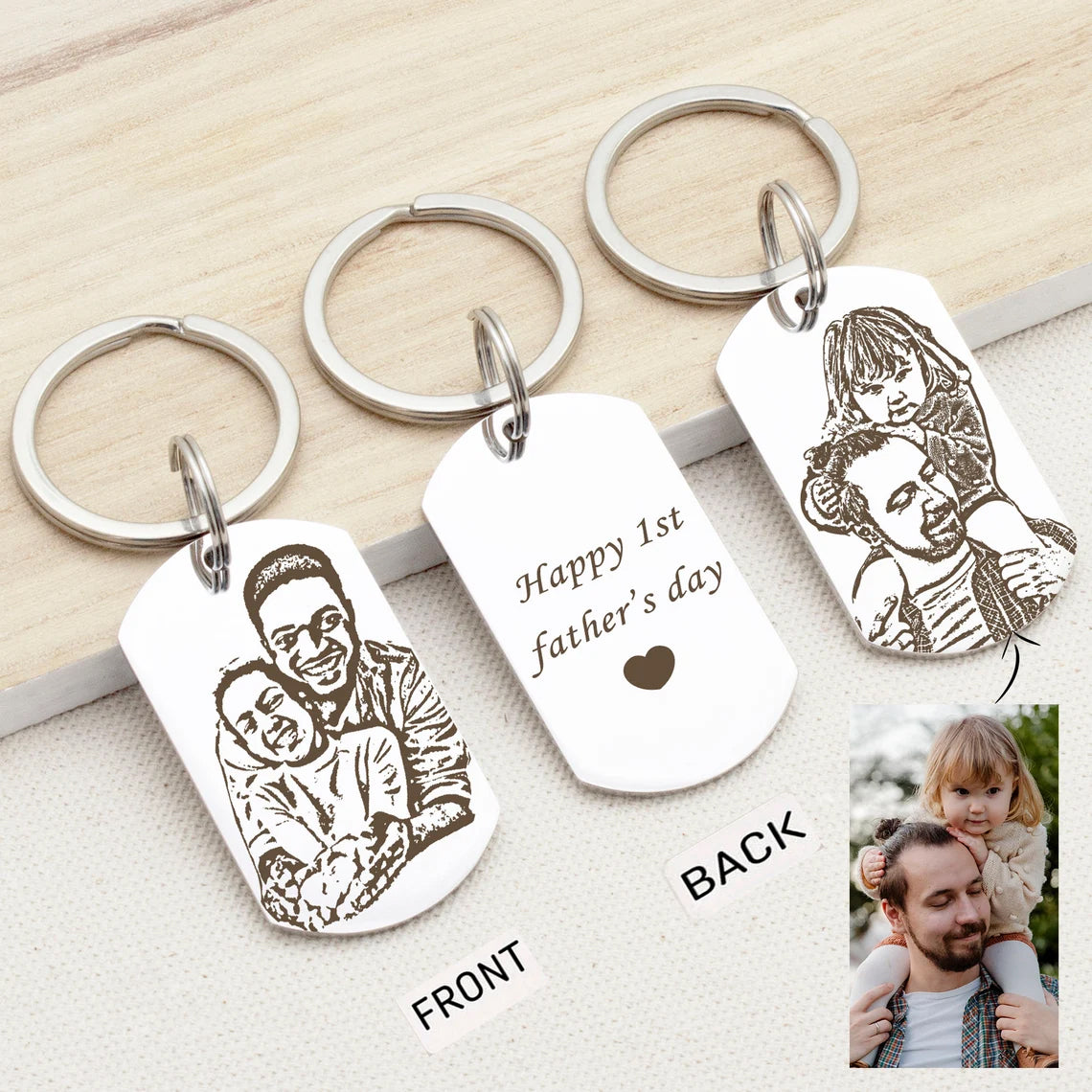 Photo Portrait Key Chain