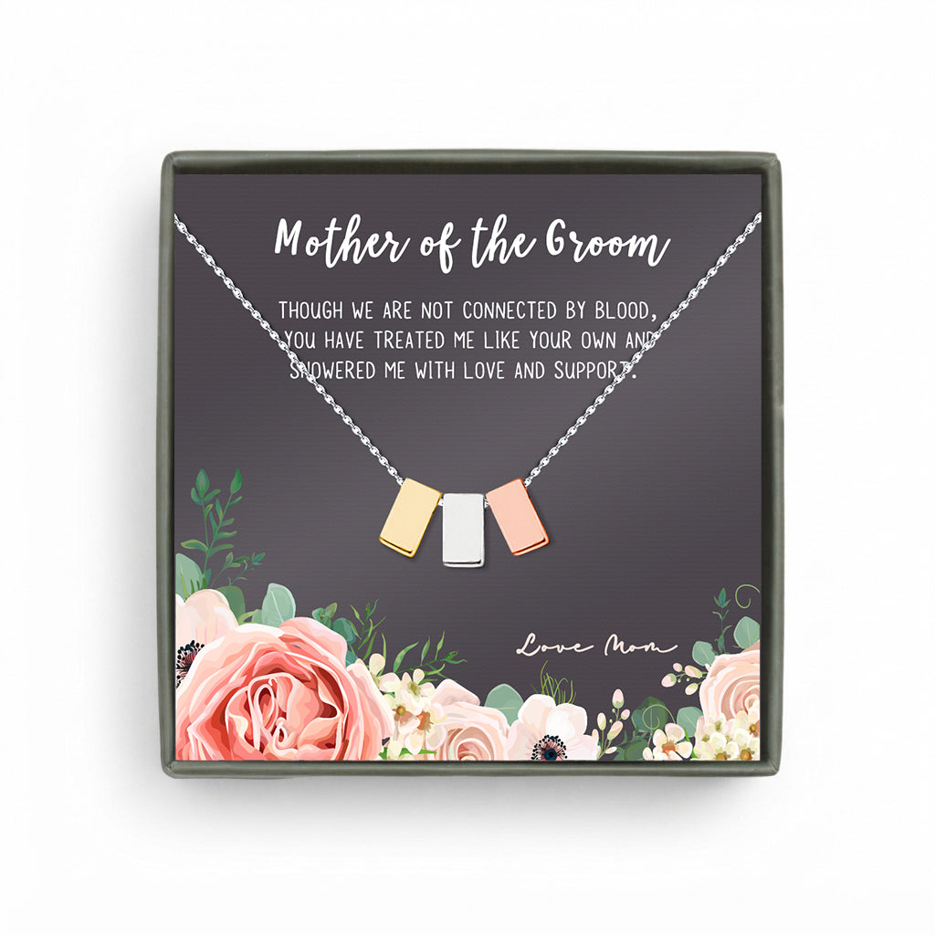 Mother of the Groom Multi Cube Necklace Gift Set