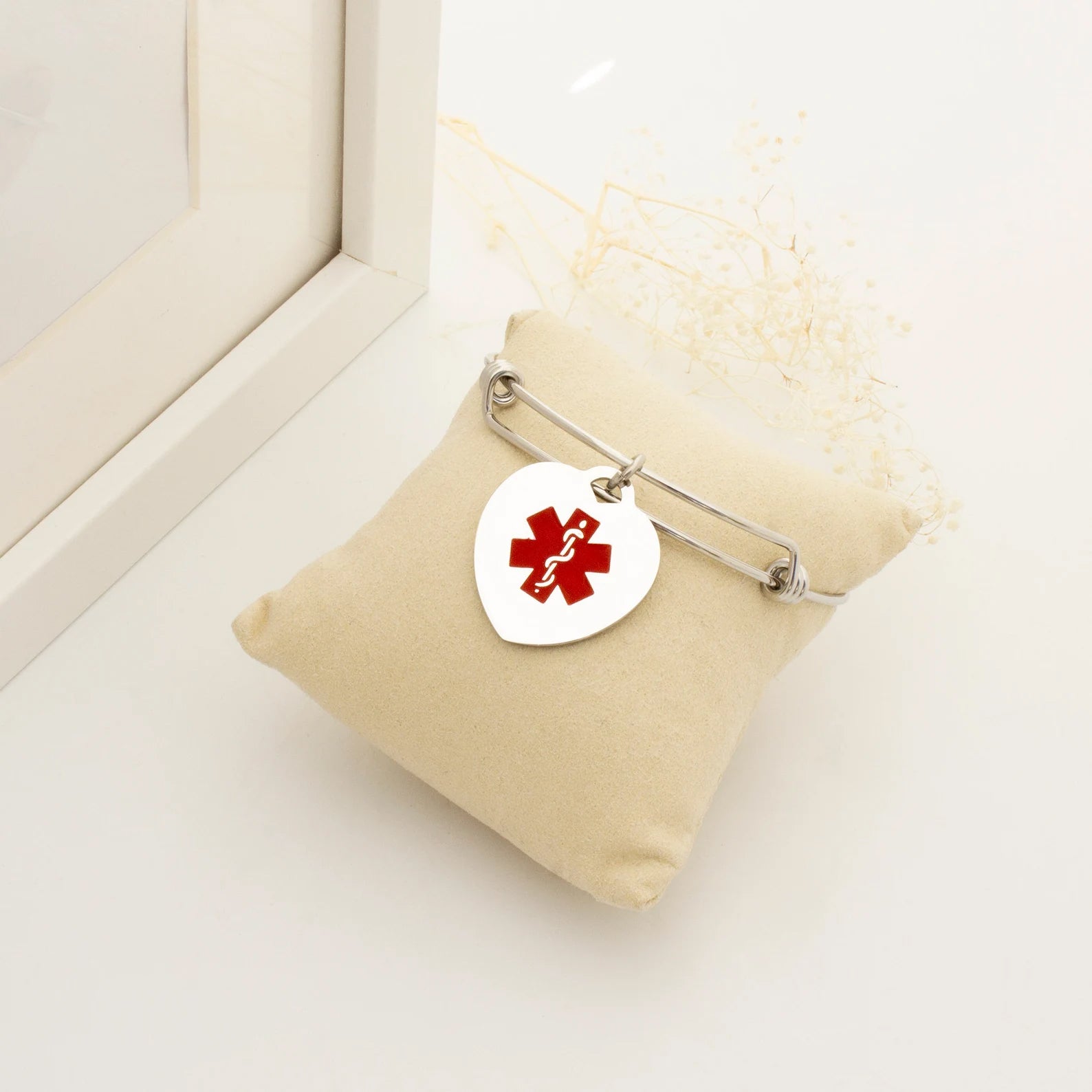 Heart Medical ID Alert Adjustable Bracelet