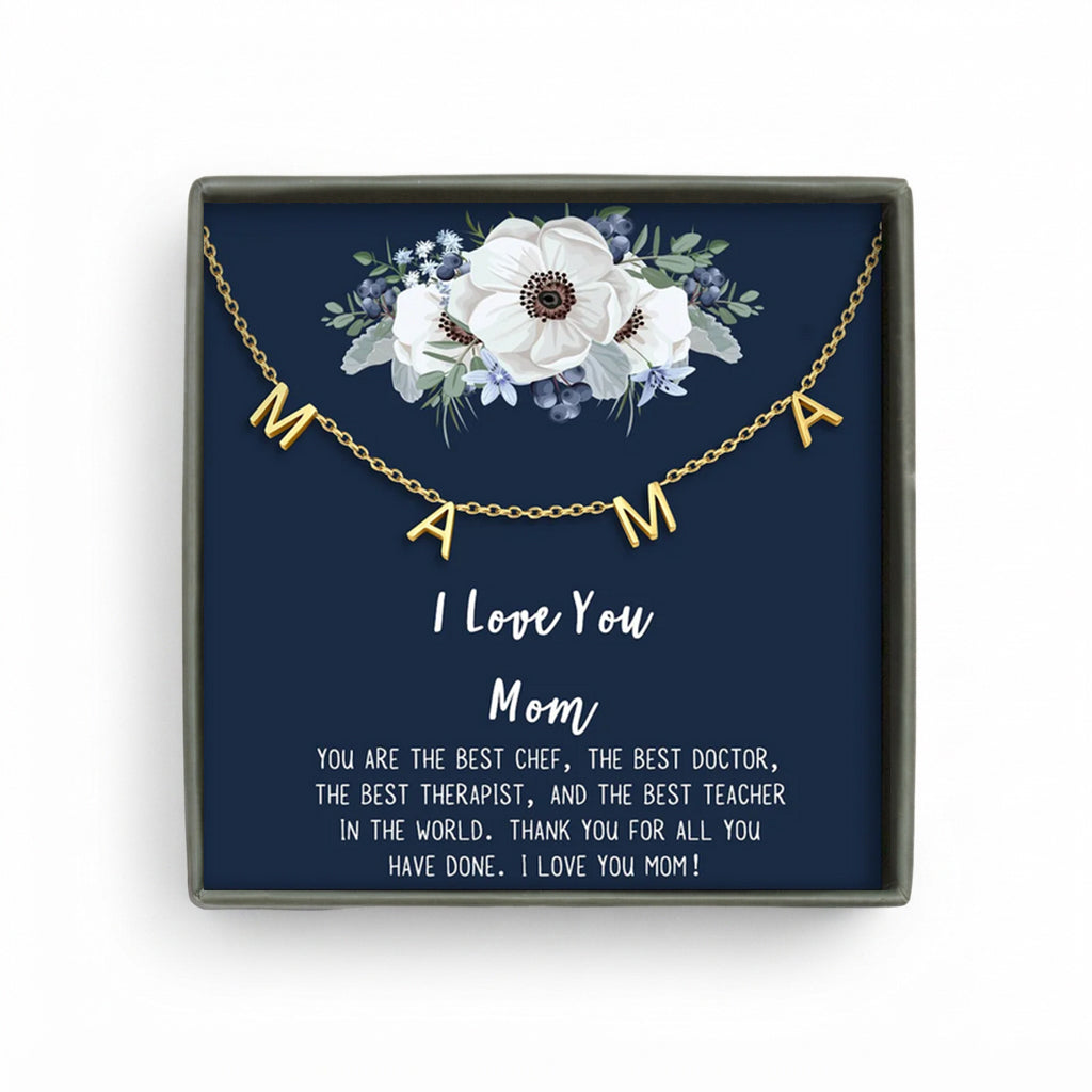 "I Love You Mom" Mama Necklace Gift Set