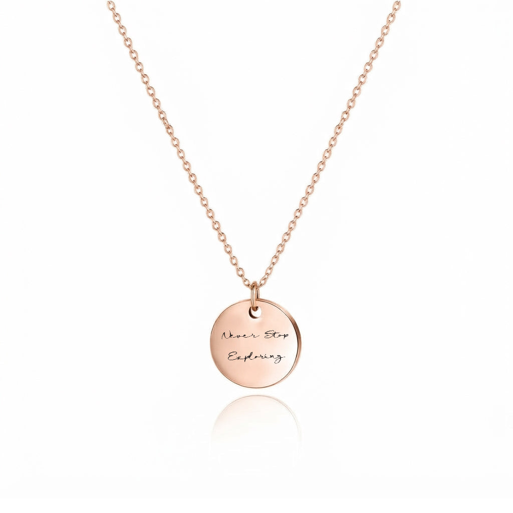 "Never Stop Exploring" Compass Necklace