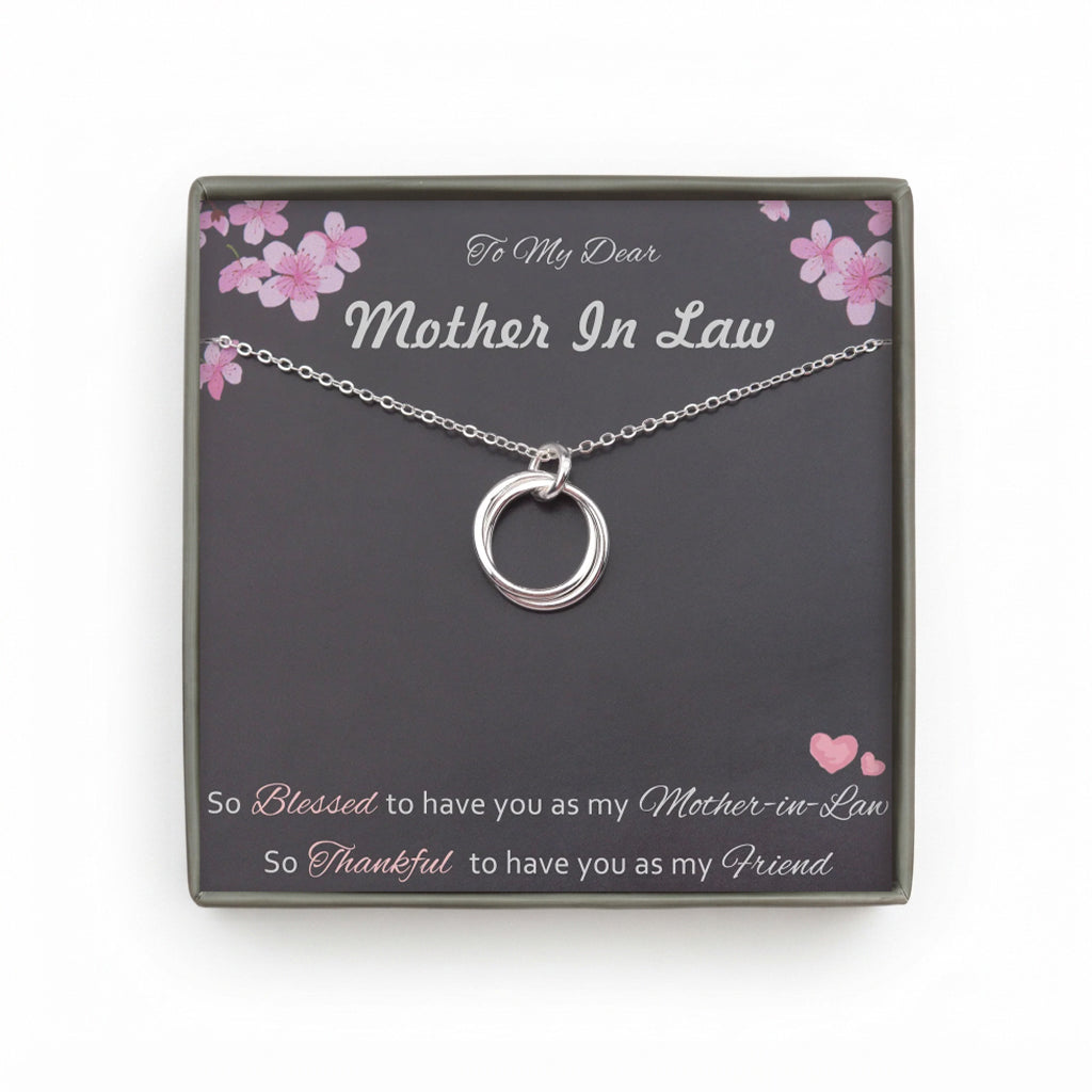 To my Dear Mother in Law Card and Sterling Silver Necklace