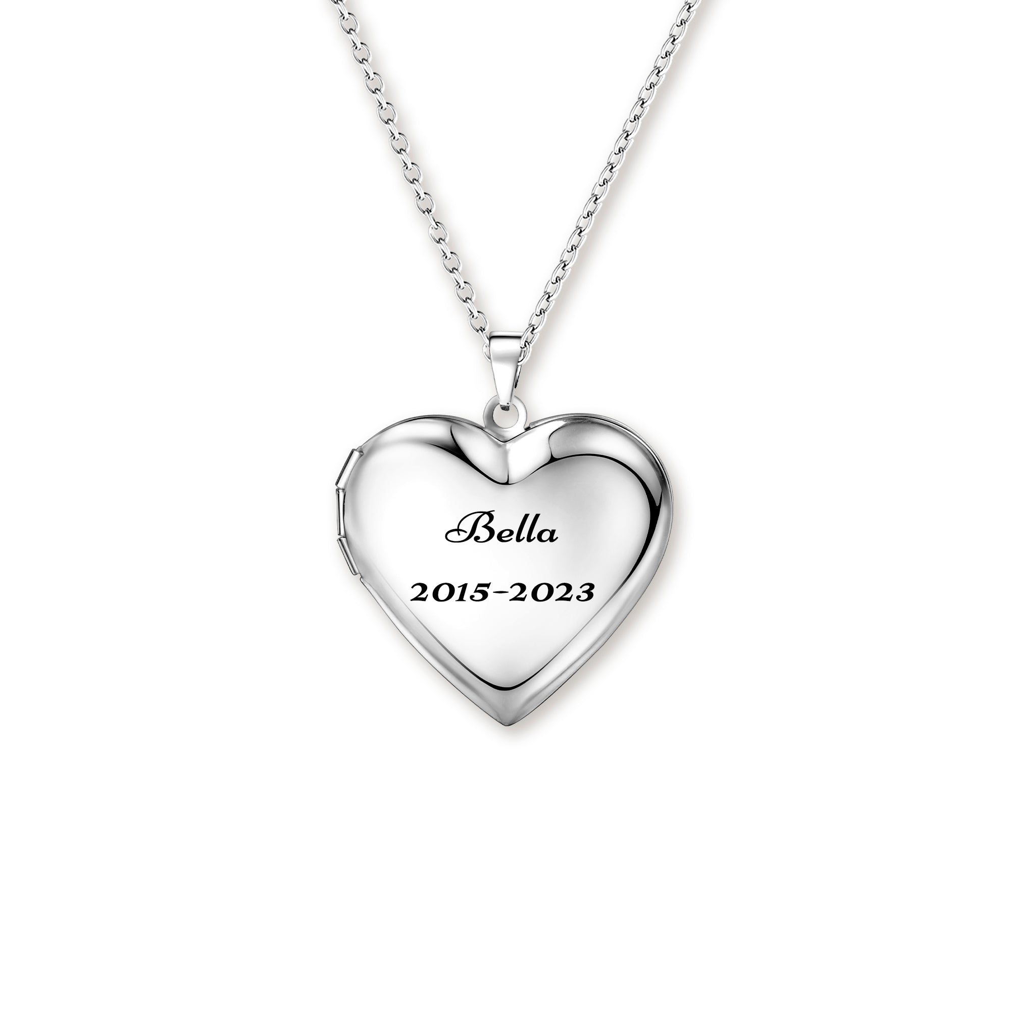 Personalized Heart Pet Photo Locket Necklace