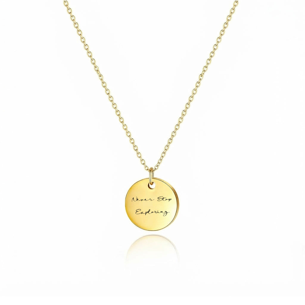 "Never Stop Exploring" Compass Necklace