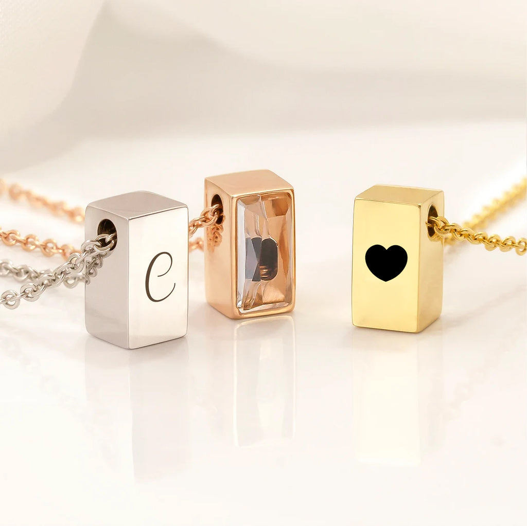 Cube Memorial Necklace