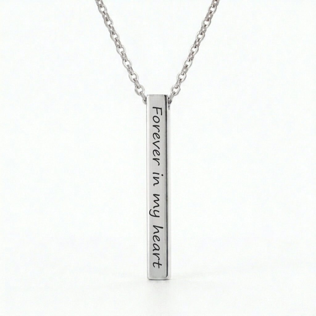Custom 4 Sided Bar Necklace