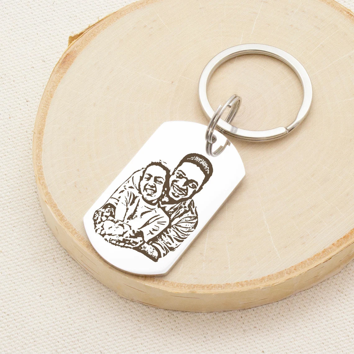 Photo Portrait Key Chain