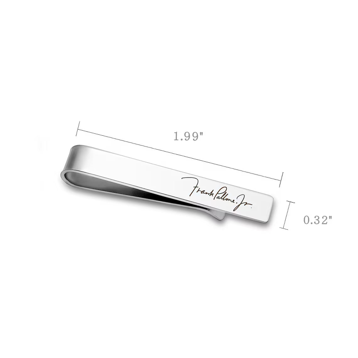 Custom Handwriting Engraved Tie Clip