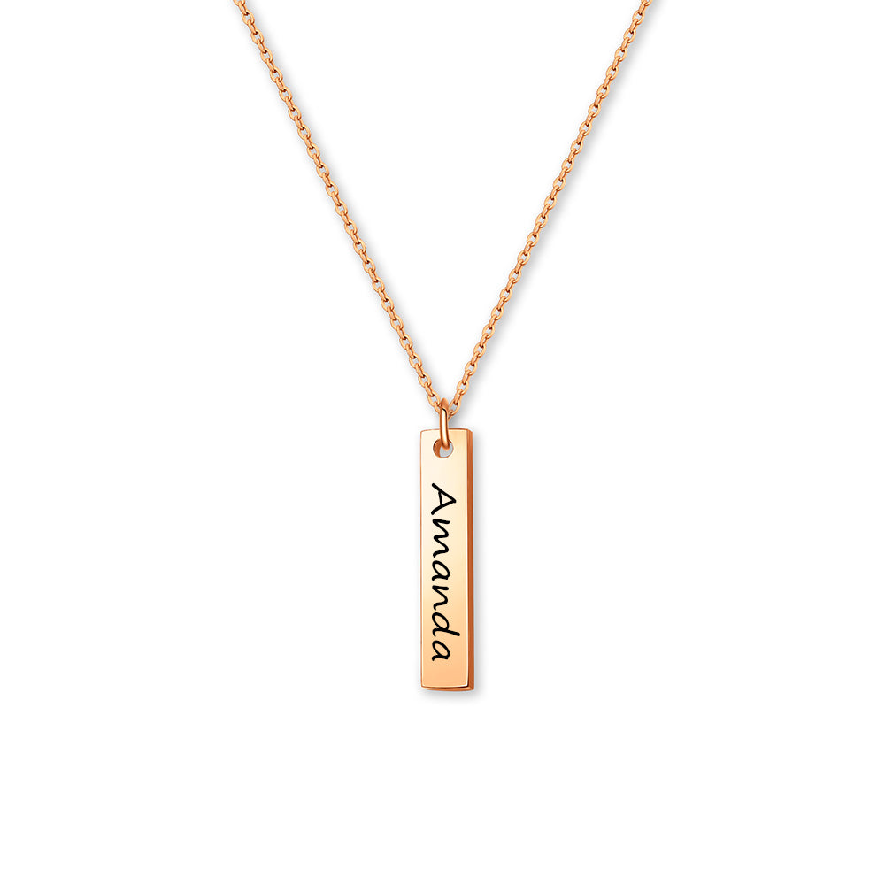 Vertical Bar Name Necklace