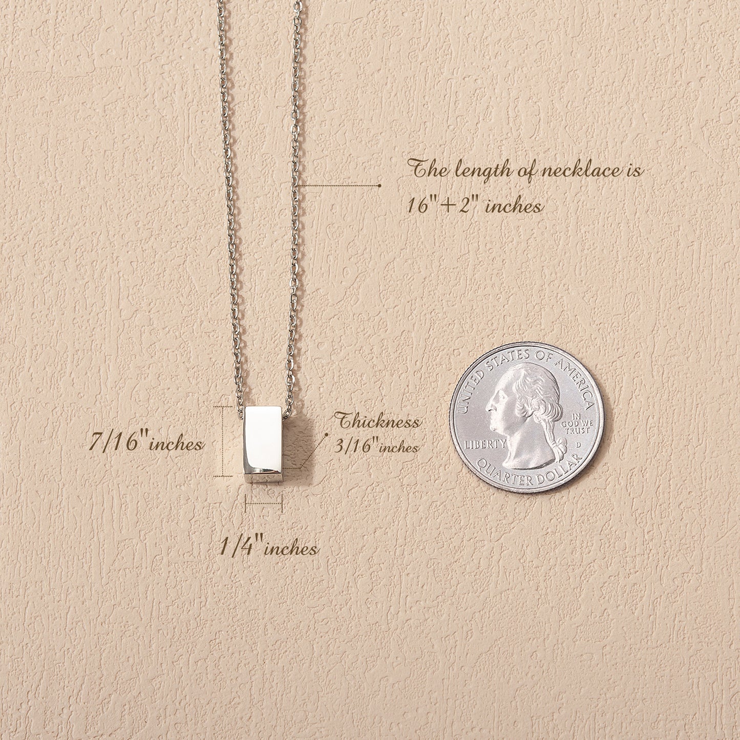 To the Wonderful Mother Cube Necklace Gift Set