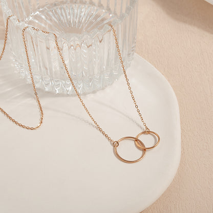 Merry Christmas Card and Infinity Rings Necklace Gift Set