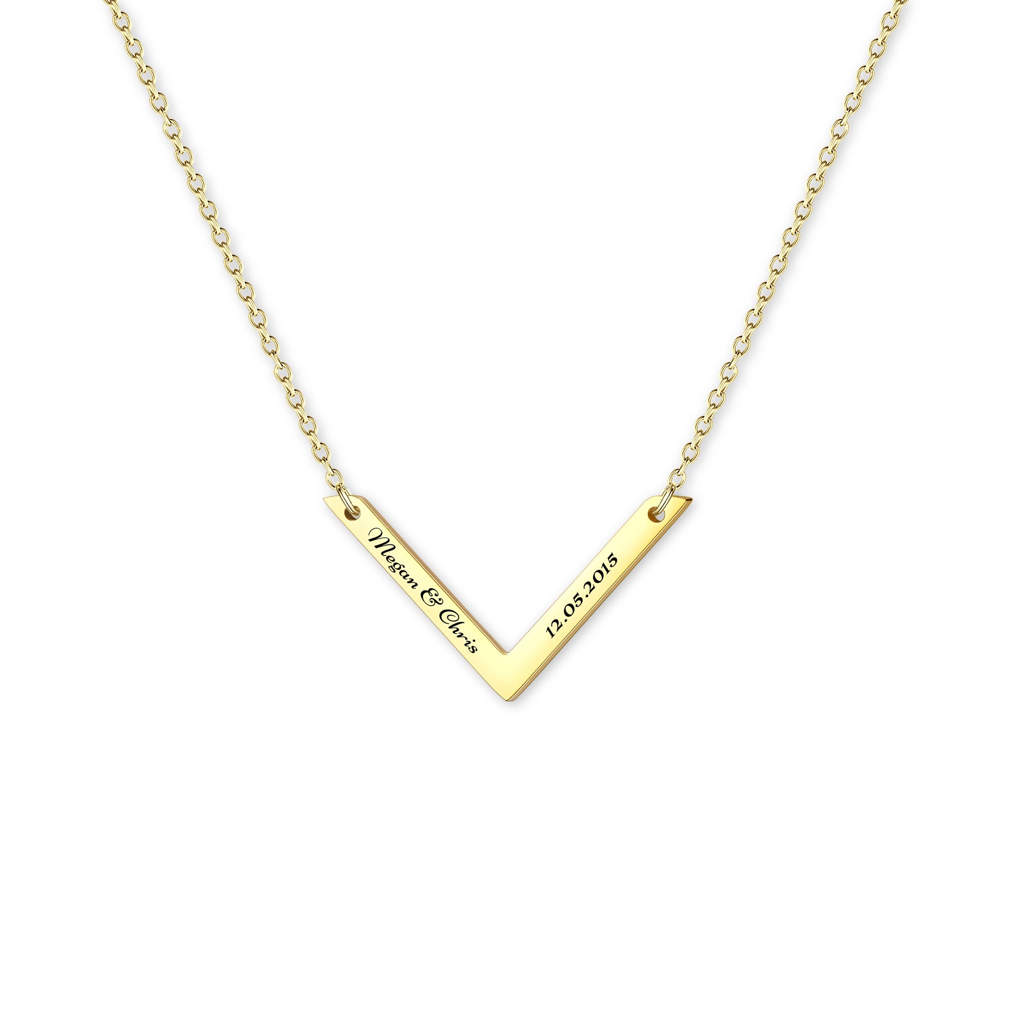 Custom V Bar Necklace