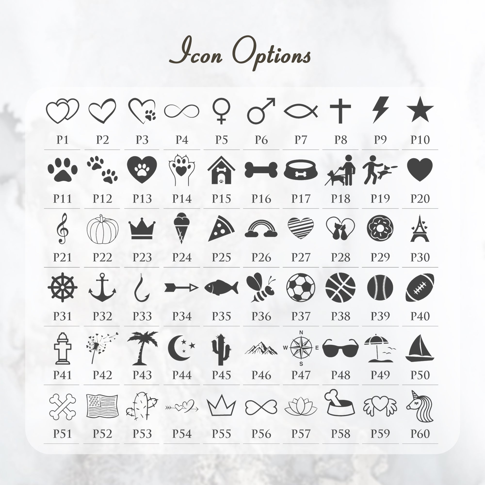 Name and Icon Round Pet ID Dog Tag